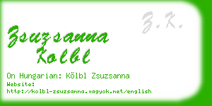 zsuzsanna kolbl business card