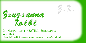 zsuzsanna kolbl business card